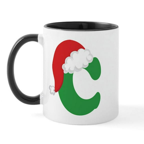 CafePress - Christmas Letter C Alphabet Mug - 11 oz Ceramic Mug - Novelty Coffee Tea Cup