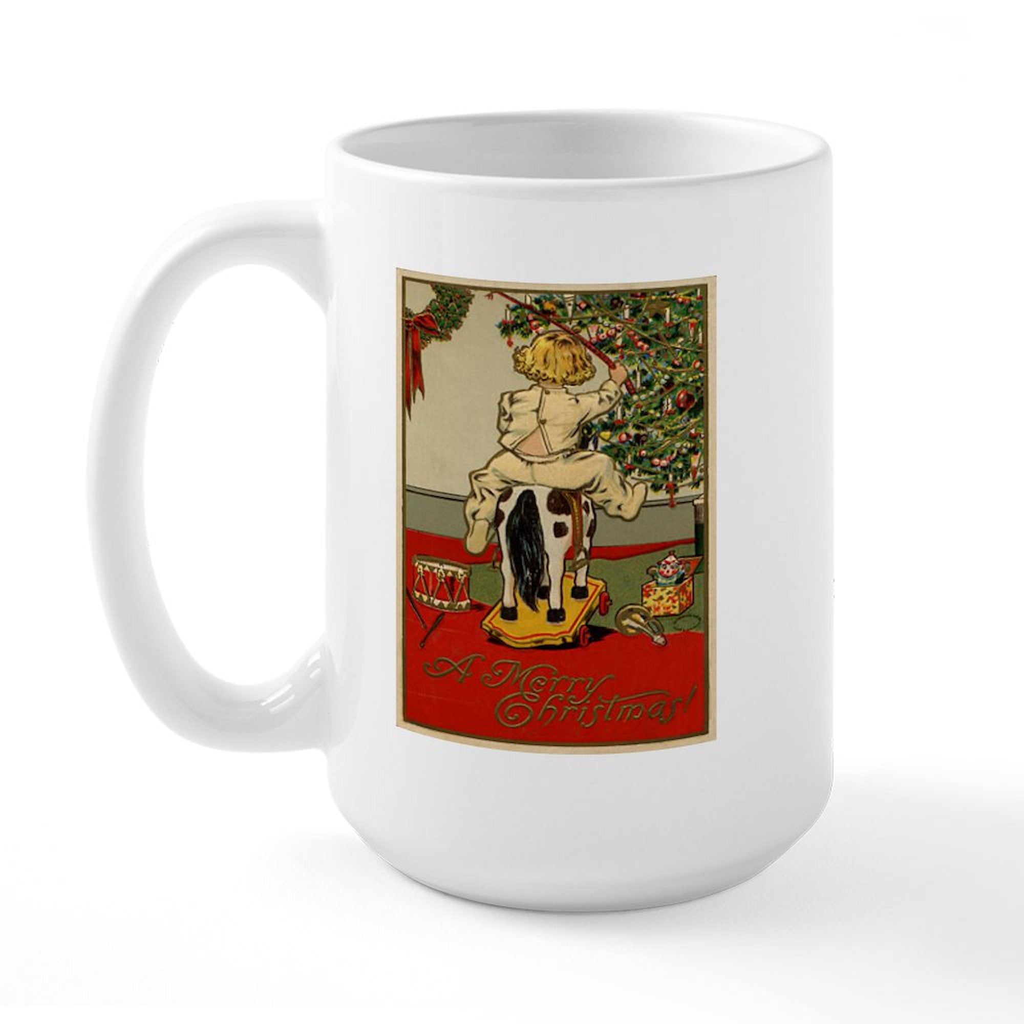 CafePress - Christmas Morning Large Mug - 15 oz Ceramic Large White ...