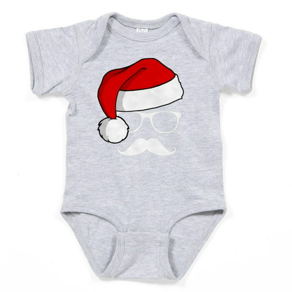 CafePress - Christmas Mustache Nerd Body Suit - Cute Infant Bodysuit Baby Romper - Size Newborn - 24 Months