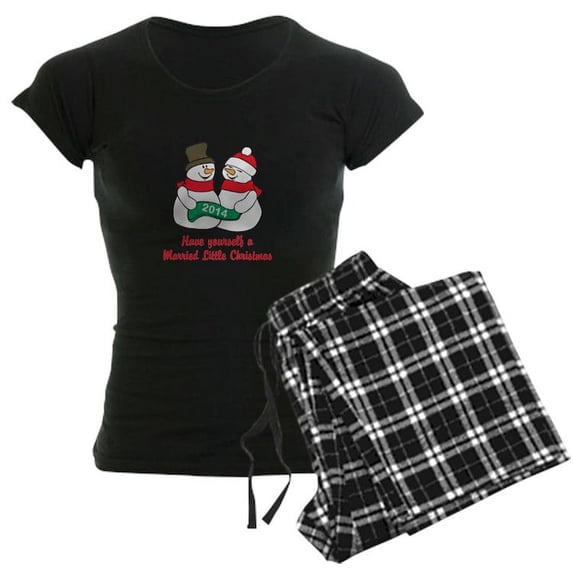 CafePress - Christmas Newlyweds Pajamas - Women's Dark Pajamas