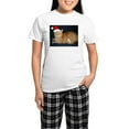 thumbnail image 1 of CafePress - Christmas Orange Tabby Cat Pajamas - Women's Short Sleeve Print T-Shirt and Pants Light Cotton Pajama Set, 1 of 7