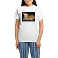 thumbnail image 1 of CafePress - Christmas Orange Tabby Cat Pajamas - Women's Short Sleeve Print T-Shirt and Pants Light Cotton Pajama Set, 1 of 7