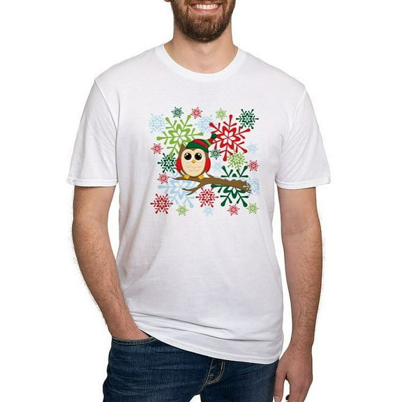 CafePress - Christmas Owl Fitted T Shirt - Fitted T-Shirt, Vintage Fit Soft Cotton Tee