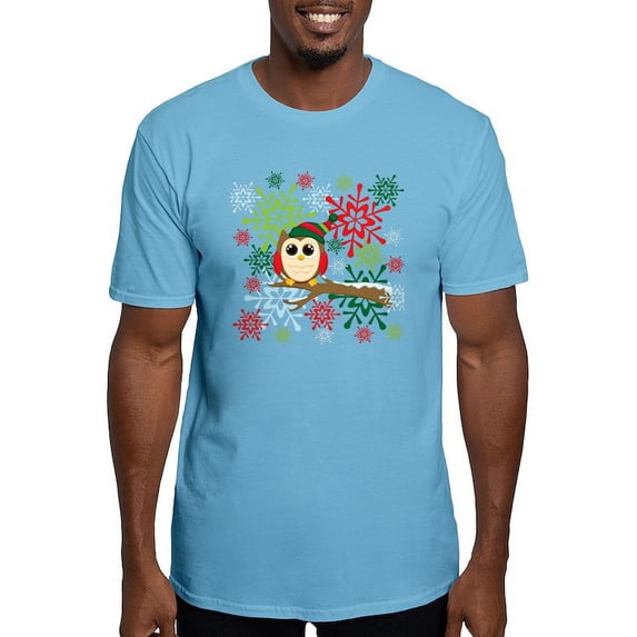 CafePress - Christmas Owl Fitted T Shirt - Fitted T-Shirt, Vintage Fit Soft Cotton Tee