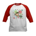 thumbnail image 1 of CafePress - Christmas Owl Kids Baseball Jersey - Kids Cotton Baseball Jersey, 3/4 Sleeve Shirt, 1 of 4