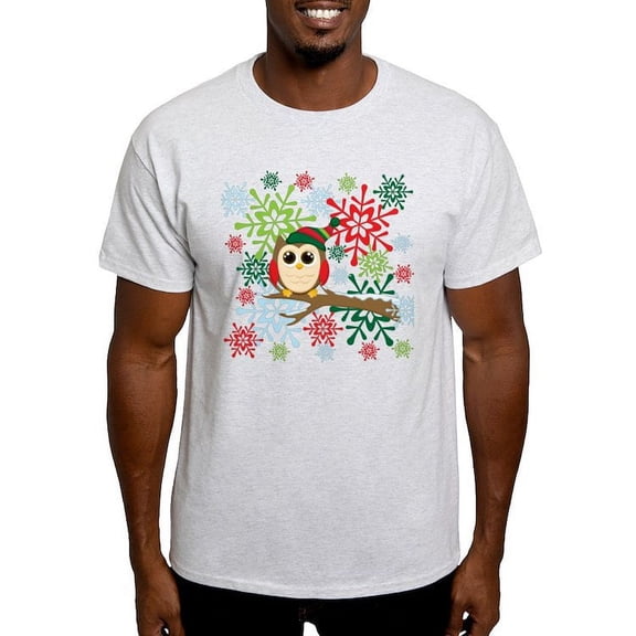 CafePress - Christmas Owl Light T Shirt - Light T-Shirt - CP