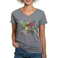 thumbnail image 1 of CafePress - Christmas Owl Women's V Neck Dark T Shirt - Women's V-Neck Dark T-Shirt, 1 of 4