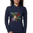 thumbnail image 1 of CafePress - Christmas Owl - Womens Hooded Shirt, 1 of 3
