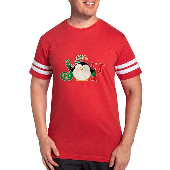 CafePress - Christmas Penguin Joy 2 - Mens Football Shirt