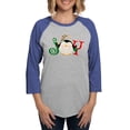 thumbnail image 1 of CafePress - Christmas Penguin Joy 2 - Womens Baseball Tee, 1 of 4