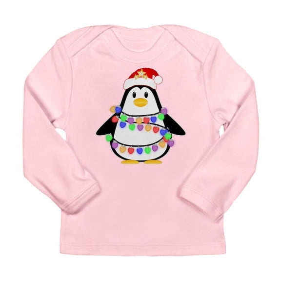 CafePress - Christmas Penguin Long Sleeve T Shirt - Long Sleeve Infant T-Shirt