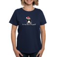 thumbnail image 1 of CafePress - Christmas Penguin Women's Dark T Shirt - Women's Traditional Fit Dark T-Shirt, 1 of 4