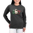 thumbnail image 1 of CafePress - Christmas Penguin Women's Long Sleeve Dark T Shirt - Women's Long Sleeve Graphic Tee Casual Fit, 1 of 4