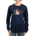 thumbnail image 1 of CafePress - Christmas Penguin Women's Long Sleeve Dark T Shirt - Women's Long Sleeve Graphic Tee Casual Fit, 1 of 4