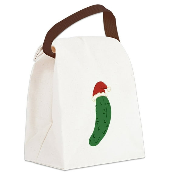 CafePress - Christmas Pickle - Canvas Lunch Bag with Strap Handle