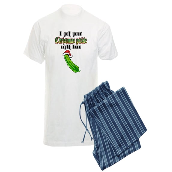 CafePress - Christmas Pickle - Men's Light Pajamas