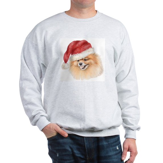 CafePress - Christmas Pomeranian Sweatshirt - Crew Neck Sweatshirt