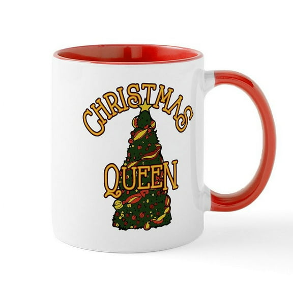 CafePress - Christmas Queen - 11 oz Ceramic Mug - Novelty Coffee Tea Cup