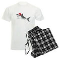thumbnail image 1 of CafePress - Christmas Santa Shark Men's Light Pajamas - Men's Light Loose Fit Cotton Pajama Set, 1 of 7