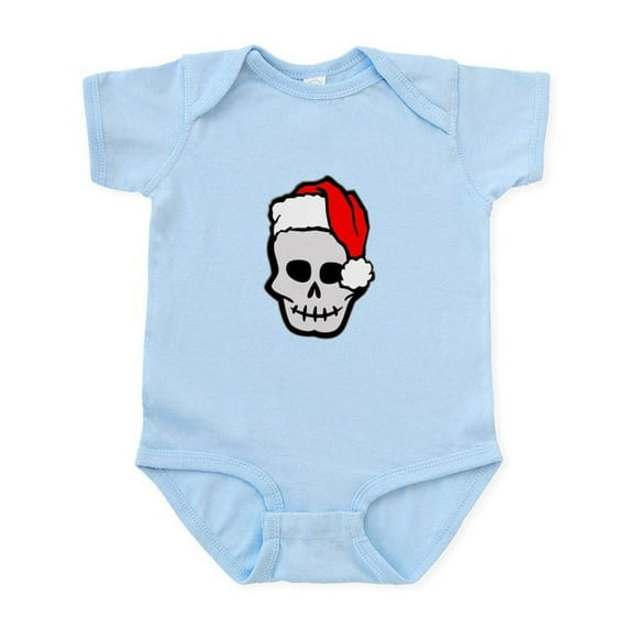 CafePress - Christmas Santa Skull Infant Bodysuit - Baby Light Bodysuit, Size Newborn - 24 Months