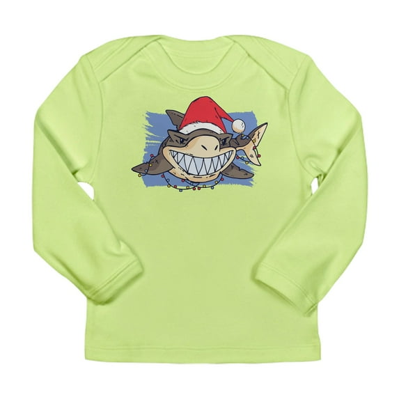 CafePress - Christmas Shark Long Sleeve T Shirt - Long Sleeve Infant T-Shirt