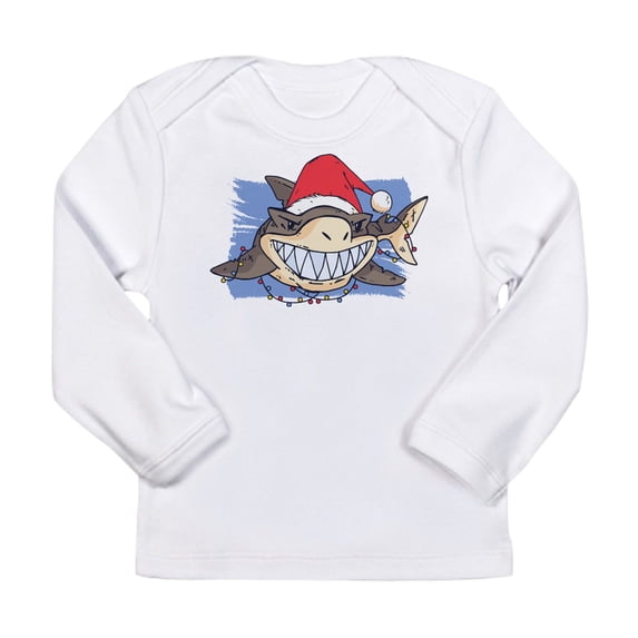 CafePress - Christmas Shark Long Sleeve T Shirt - Long Sleeve Infant T-Shirt