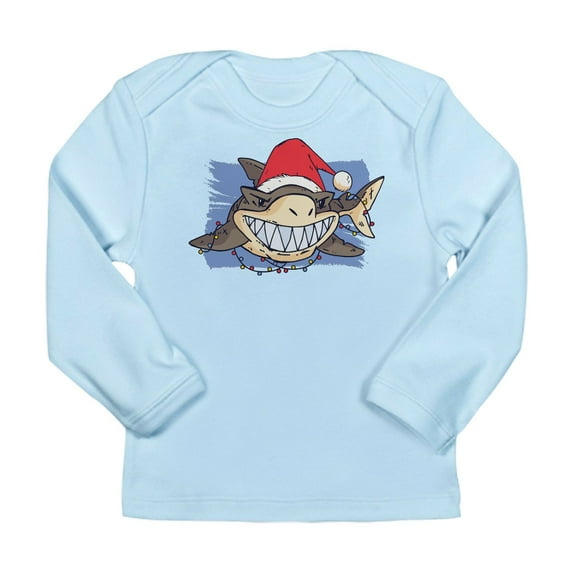 CafePress - Christmas Shark Long Sleeve T Shirt - Long Sleeve Infant T-Shirt