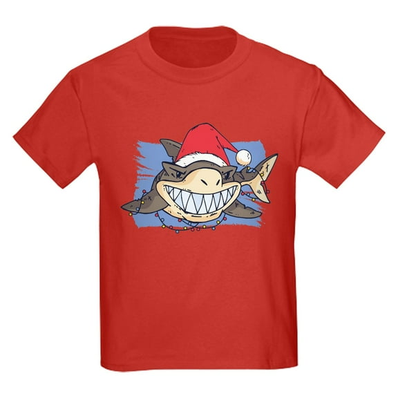 CafePress - Christmas Shark T Shirt - Dark T-Shirt Kids XS-XL