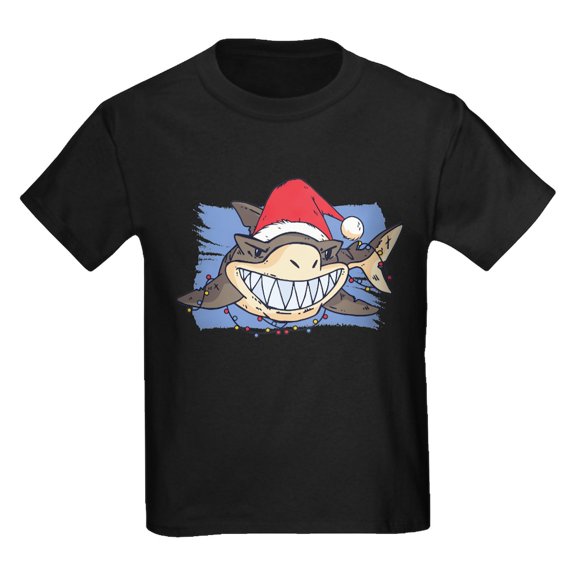 CafePress - Christmas Shark T Shirt - Dark T-Shirt Kids XS-XL