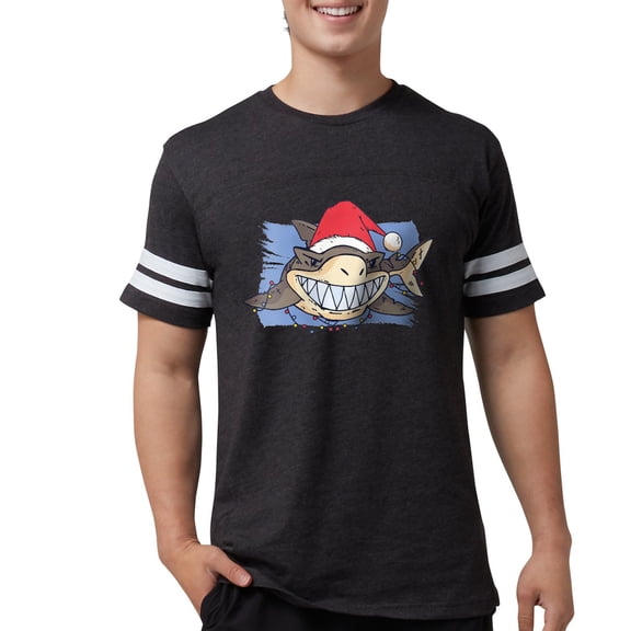 CafePress - Christmas Shark T Shirt - Mens Football Shirt