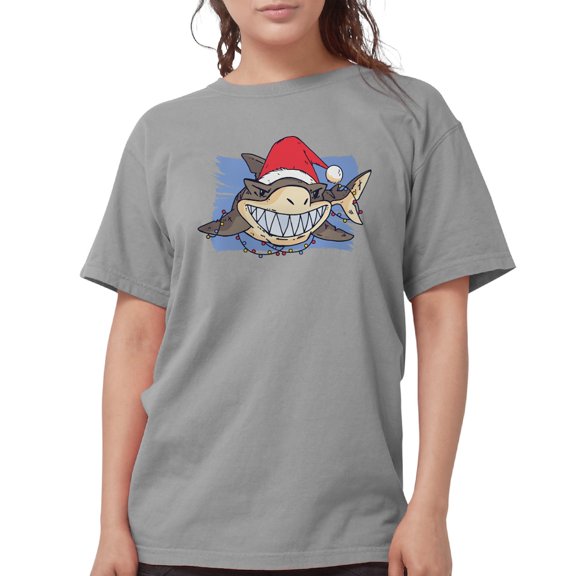 CafePress - Christmas Shark T Shirt - Womens Comfort Colors® Shirt