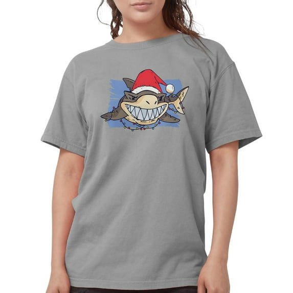 CafePress - Christmas Shark T Shirt - Womens Comfort Colors® Shirt
