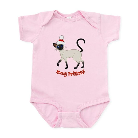 CafePress - Christmas Siamese Infant Bodysuit - Baby Light Bodysuit, Size Newborn - 24 Months