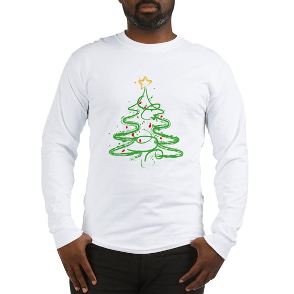 CafePress - Christmas Tree Long Sleeve T Shirt - Unisex Cotton Long Sleeve T-Shirt