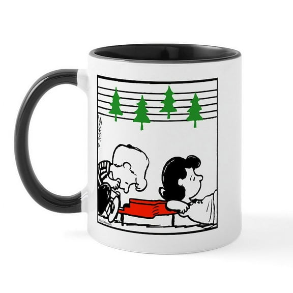 CafePress - Christmas Tree Melody Mug - 11 oz Ceramic Mug - Novelty Coffee Tea Cup