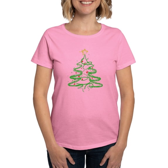 CafePress - Christmas Tree T Shirt - Women's Traditional Fit Dark T-Shirt