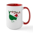 thumbnail image 1 of CafePress - Christmas Vegan Chick Large Mug - 15 oz Ceramic Large White Novelty Mug, 1 of 4