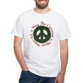 thumbnail image 1 of CafePress - Christmas World Peace White T Shirt - Men's White Classic Cotton T-Shirts, 1 of 4