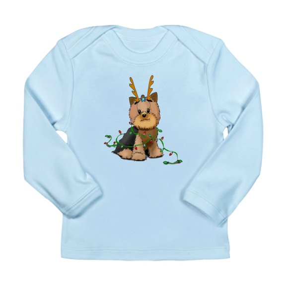 CafePress - Christmas Yorkie Long Sleeve Infant T Shirt - Long Sleeve Infant T-Shirt