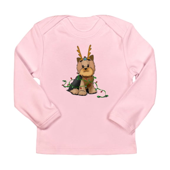 CafePress - Christmas Yorkie Long Sleeve Infant T Shirt - Long Sleeve Infant T-Shirt