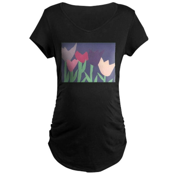 CafePress - Christophers Tulips. Maternity T Shirt - Maternity Dark T-Shirt