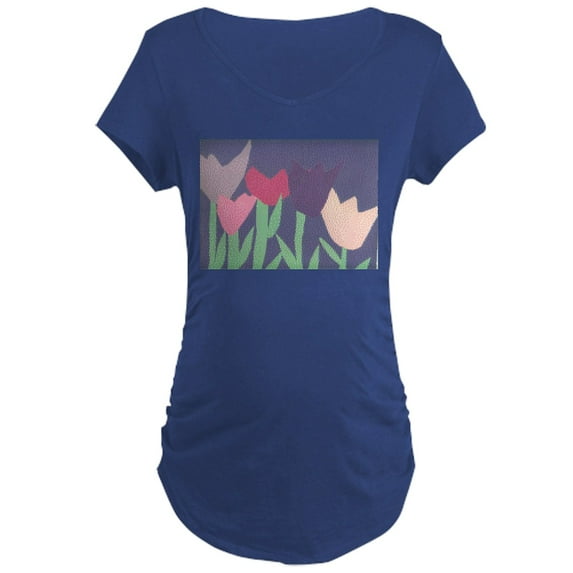 CafePress - Christophers Tulips. Maternity T Shirt - Maternity Dark T-Shirt