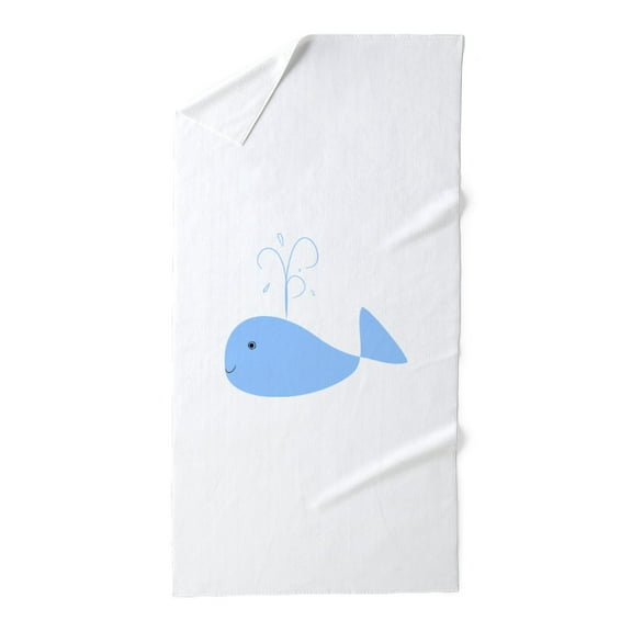 CafePress - Chubby Pale Blue Whale - Large Beach Towel, Soft 30"x60" Towel with Unique Design