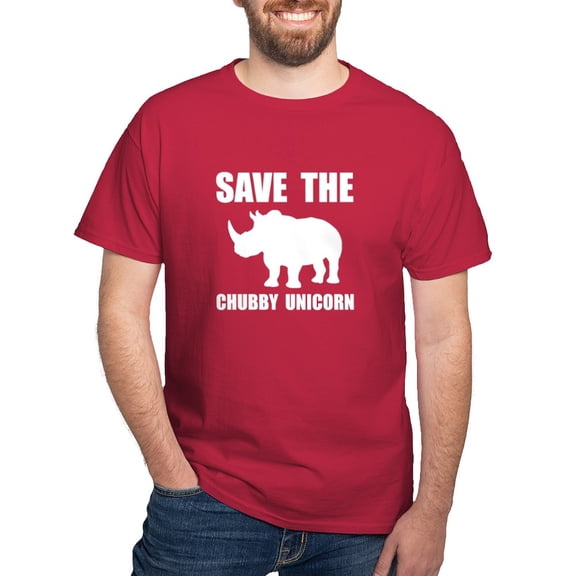CafePress - Chubby Unicorn Rhino T Shirt - Men's Classic Graphic Cotton T-Shirt