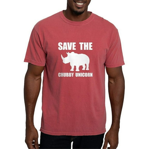 CafePress - Chubby Unicorn Rhino T Shirt - Mens Comfort Colors Shirt