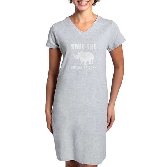 CafePress - Chubby Unicorn Rhino - Women's Nightshirt