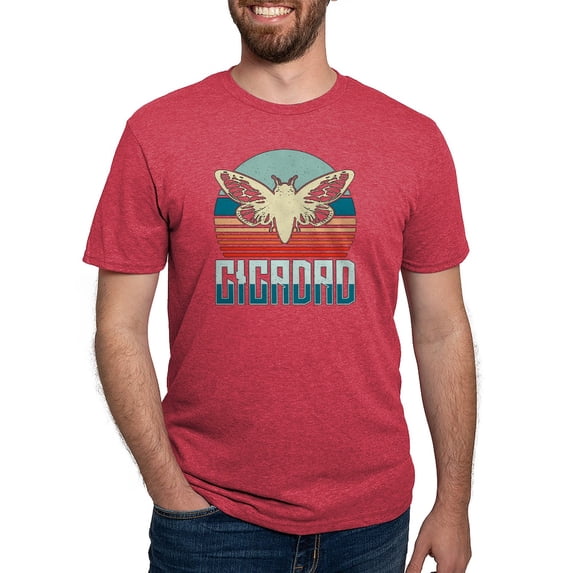 CafePress - Cicadas Cicadad Loves Flying Insects Entomologist Men's Deluxe T Shirt - Mens Tri-blend T-Shirt