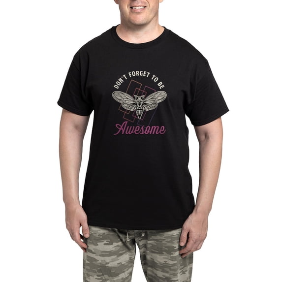 CafePress - Cicadas Don't Forget To Be Awesome Cicada Insects - Men's Dark Loose Fit Cotton Pajama Set