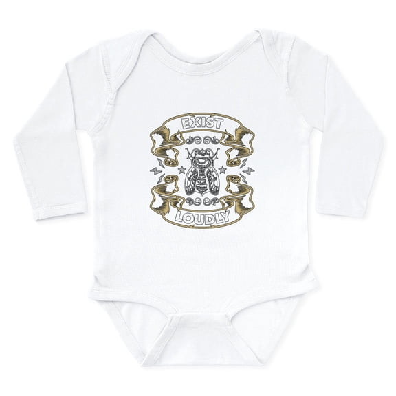 CafePress - Cicadas Exist Loudly Periodical Cicadas Entomology - Long Sleeve Cotton Baby Bodysuit