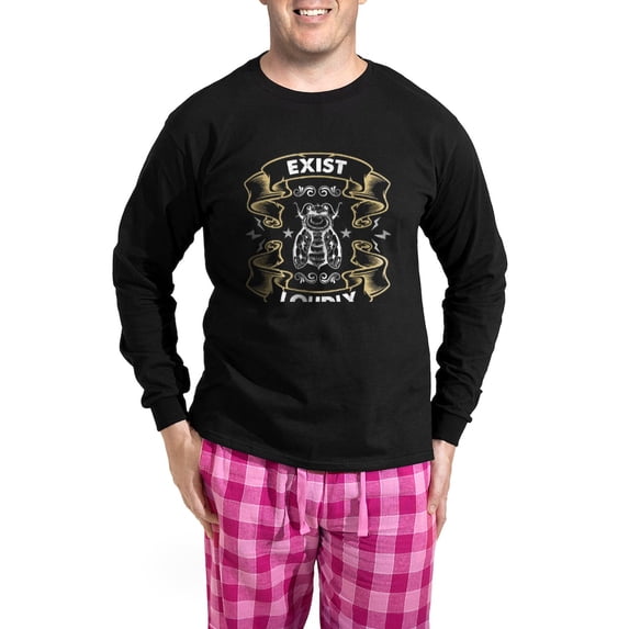 CafePress - Cicadas Exist Loudly Periodical Cicadas Entomology - Men's Long Sleeve Loose Fit Cotton Dark Pajama Set